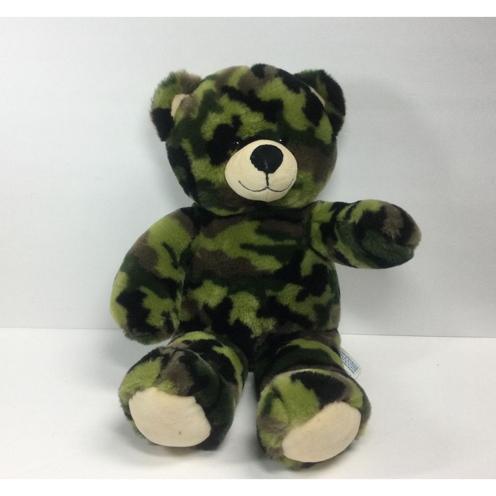 Build a Bear Workshop Camouflage Teddy Bear 16'' Plush Stuffed Animal Toy Camo
